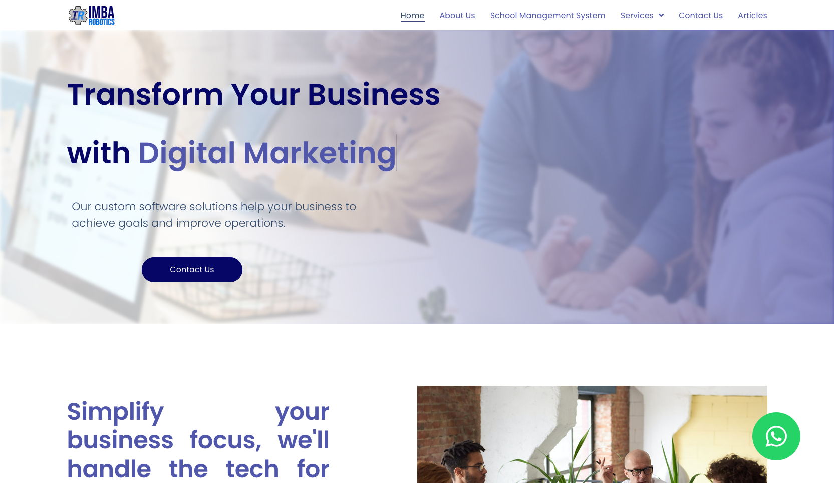 Digital Marketing Home Page